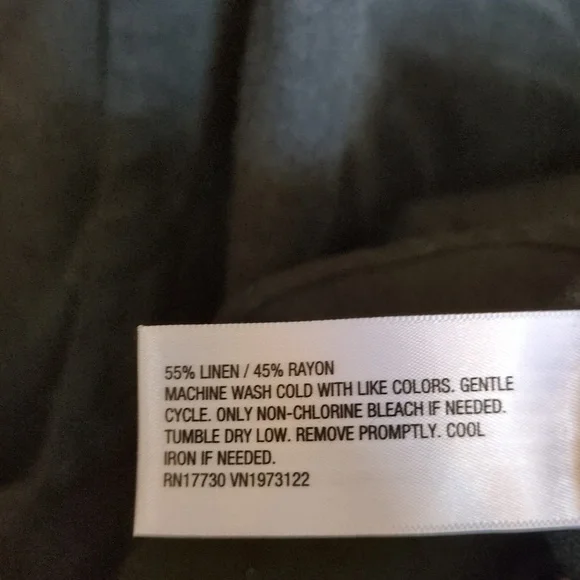 NEW Womens 4X Linen Blend Black Tie Front Summer Top Ava & Viv Short Sleeve 🌞 - Picture 8 of 10